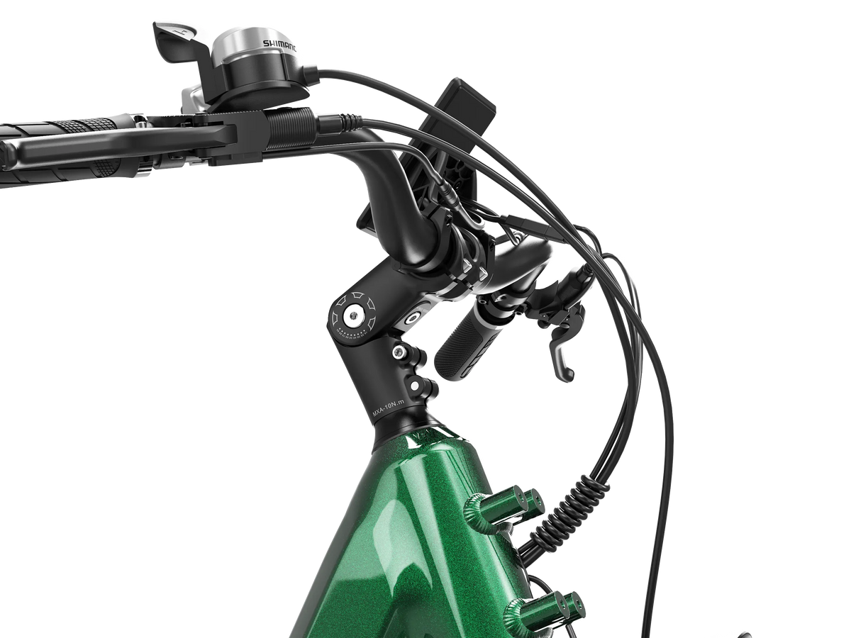 Dukawey FUGL3.0 adjustable stem and handlebar detail