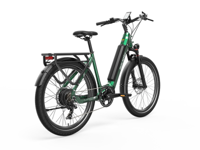 Dukawey FUGL3.0 green city e-bike side rear view